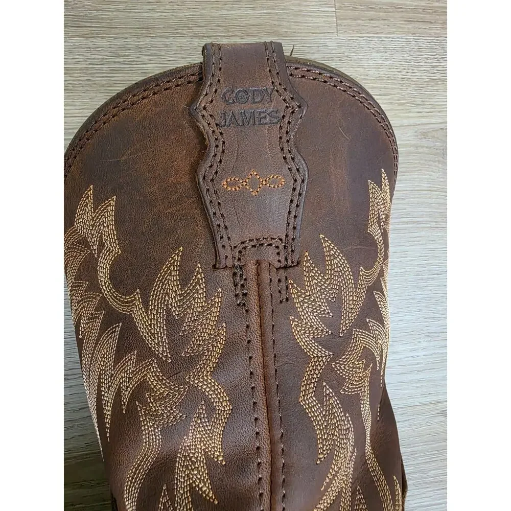 Cody James Brown Steel Toe Work Boots Vibram Sole Men's 7.5D EH PR Leather